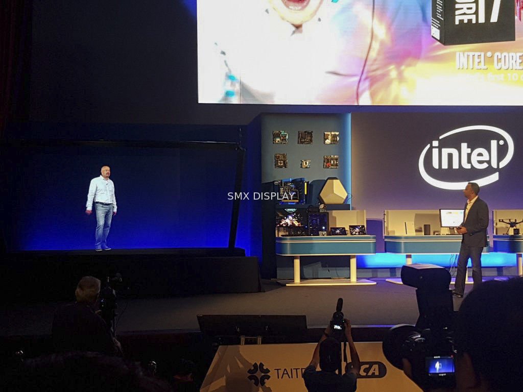 Pepper's Ghost Holographic Projection System Hologram 3D Display For Event