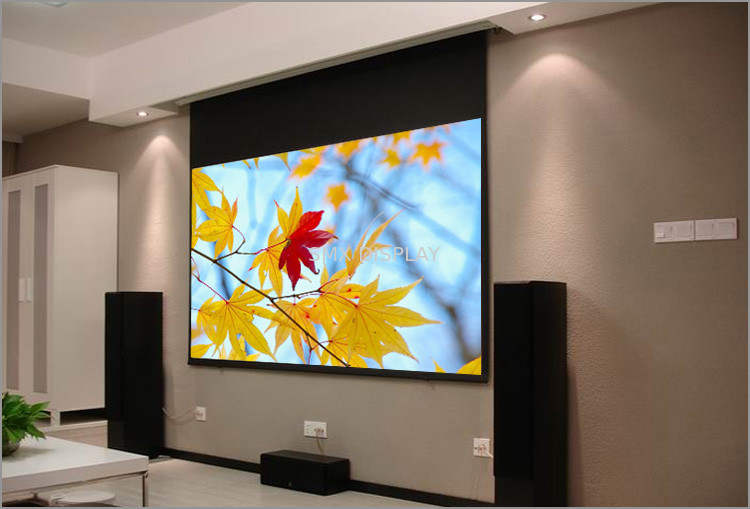 Electric Wall Or ceiling mounted projection screens With RF Remote For