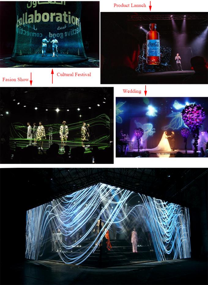 High Transparency Holographic Mesh Screen Polyamide 10m Height