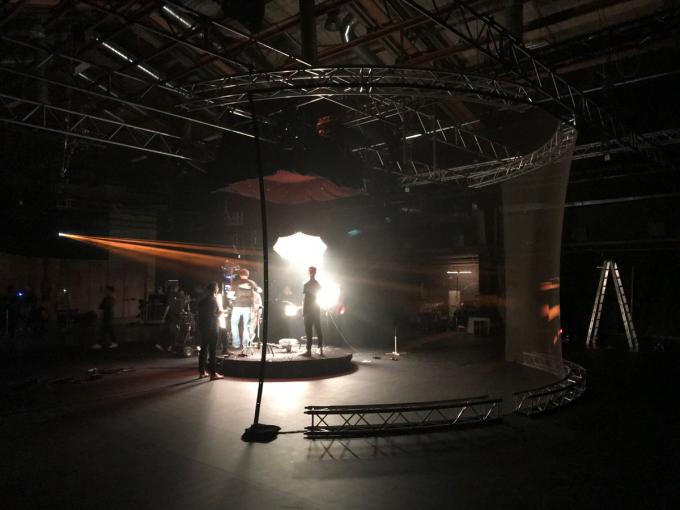 Fireproof Polyamide Holographic Mesh Screen Motorized High Transparency