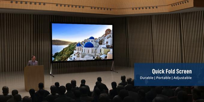 400inch Fast Folding Projector Screen Lightweight With Rear Projection ...