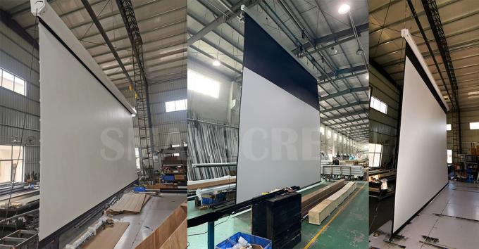 Large Scale 400 Inch Motorized Projector Screen Remote Control For Event
