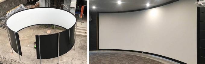 360° Large Curved Projector Screen Fixed Frame For Simulator 1.0 Gain