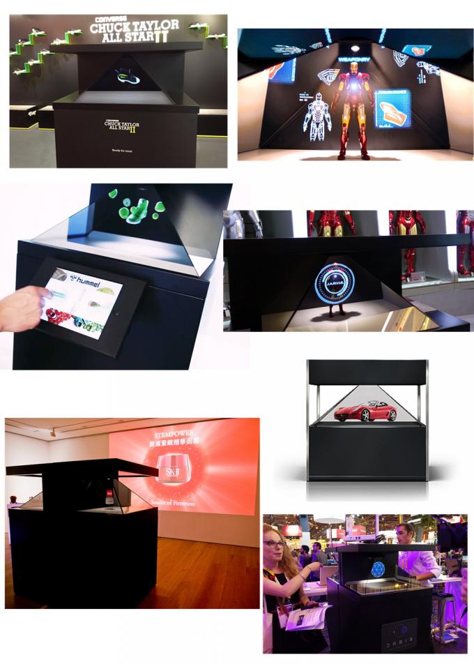 22" 3D Holographic Projector 270 Degree Holo Display Box Hologram Pyramid Full HD Resolution 3D Display Showcase 0