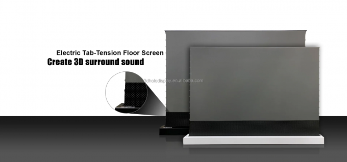 92" 100" 110" 120" 135" 150" Electric Floor-Rising Screens with Ambient Light Rejecting Material 3