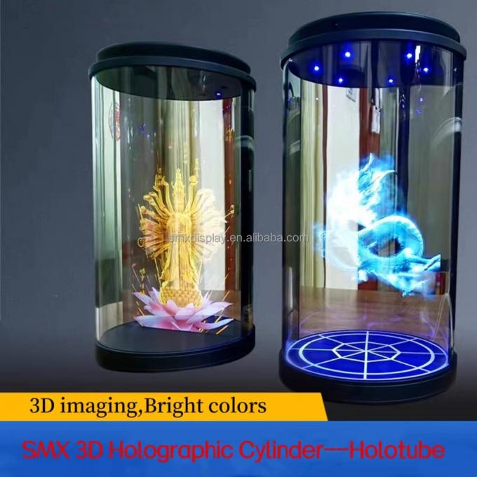 Holographic 3D Technology Display 5.5 10.1 21.5 Inch Hologram Cylinder With Ai Interactive 4
