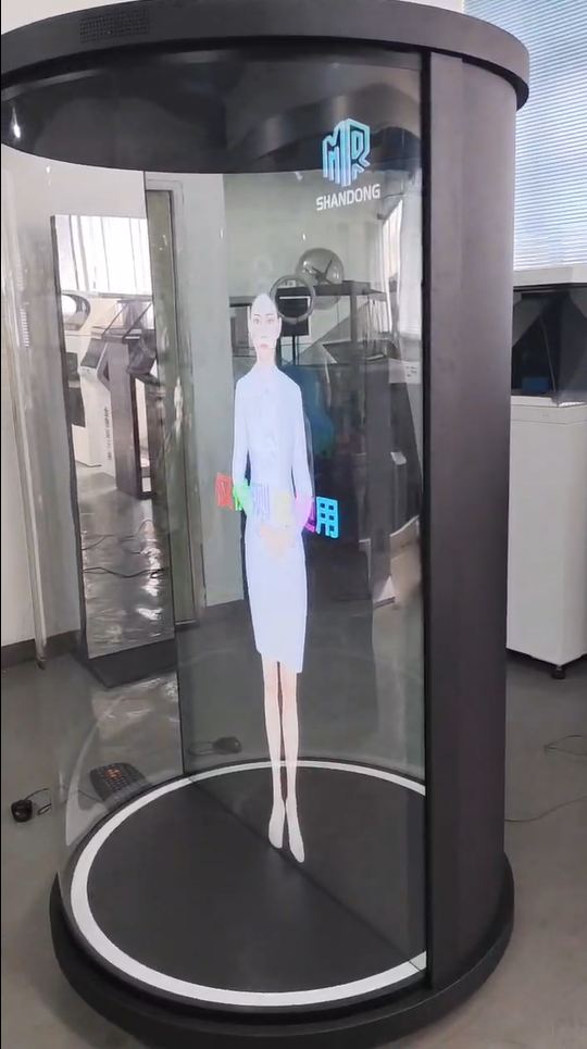 3Dホログラムディスプレイ機器 ホロチューブ 人間サイズ AIバーチャル