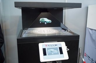 Full HD 3D Holographic Projection Pyramid Virtual Display Showcase Tempered Hologram Glass
