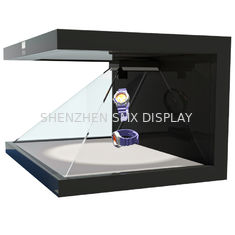 Tempered Glass 22" 3D Holographic Pyramid Cabinet Hologram Box For Advertising