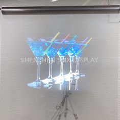 1.52X30m Rear Projection window film / holographic transparent film For Shopping Mall