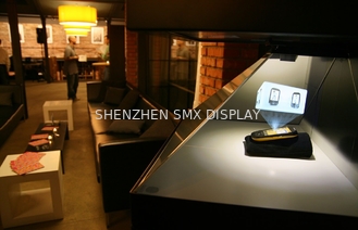 Tempered Glass Hologram Pyramid Display Showcase For Advertising Plug Play