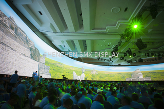 360° Curved Projection Screens 3.6mm Height Retractable For Cinema Simulation