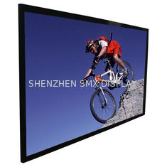 Retractable Home Theater Projector Screen , 16x9 Projector Screen Wall Or Floor Stands Installed