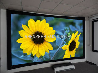 ROHS Cinema curved fixed frame screen , wall mounted screens for projectors