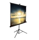 Matte White Tripod Projection Screen Stand / Floor Pull Up Movie Theater Screen