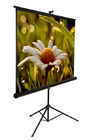 Matte White Tripod Projection Screen Stand / Floor Pull Up Movie Theater Screen