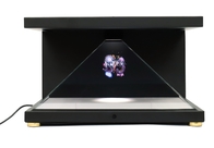 Advertising 22 Inch Holographic Pyramid Showcase 270 Degree 3D Hologram Glass Cube