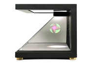 Advertising 22 Inch Holographic Pyramid Showcase 270 Degree 3D Hologram Glass Cube