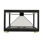 Shopping Malls Jewelry Show 19 Inch 3D Pyramid Hologram Display 360 Degree Showcase