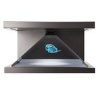 3  Sides View 3D Hologram Pyramid Holo Showcase with Adjustable Led Light