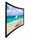 Customized Large Curved Projection Screen 120 inch with Black Velvet Border