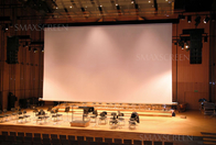 Large Scale 400 Inch Motorized Projector Screen Remote Control For Event