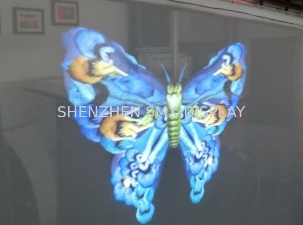 White Grey 3d Holographic Film Net Screen Up To 10x50m Front Rear Projection