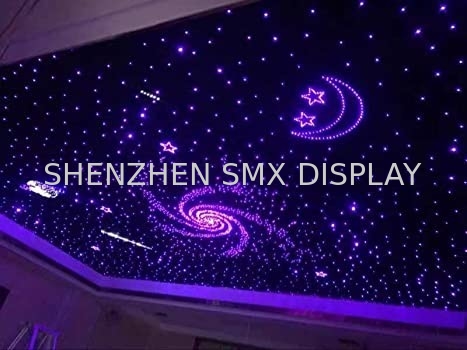 32W Twinkle Fiber Optic Lights Music Activated RGBW LED Star Ceiling Panels