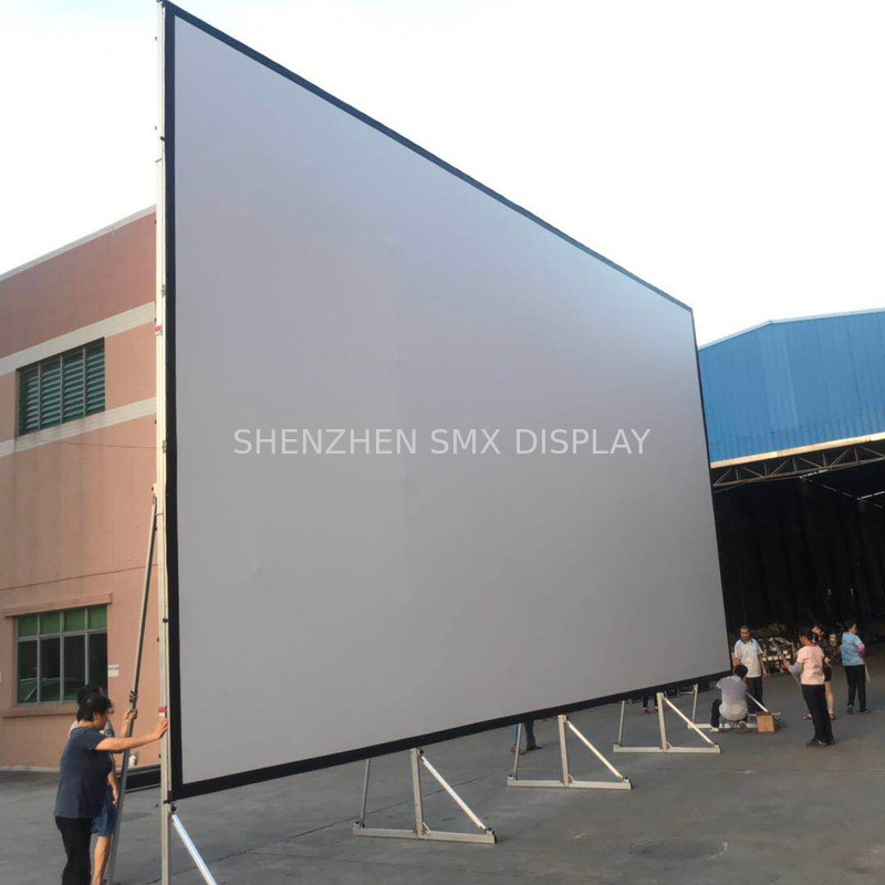 332×186cm 16:9 Fast Folding Projection Screen Outdoor With Aluminium Frame