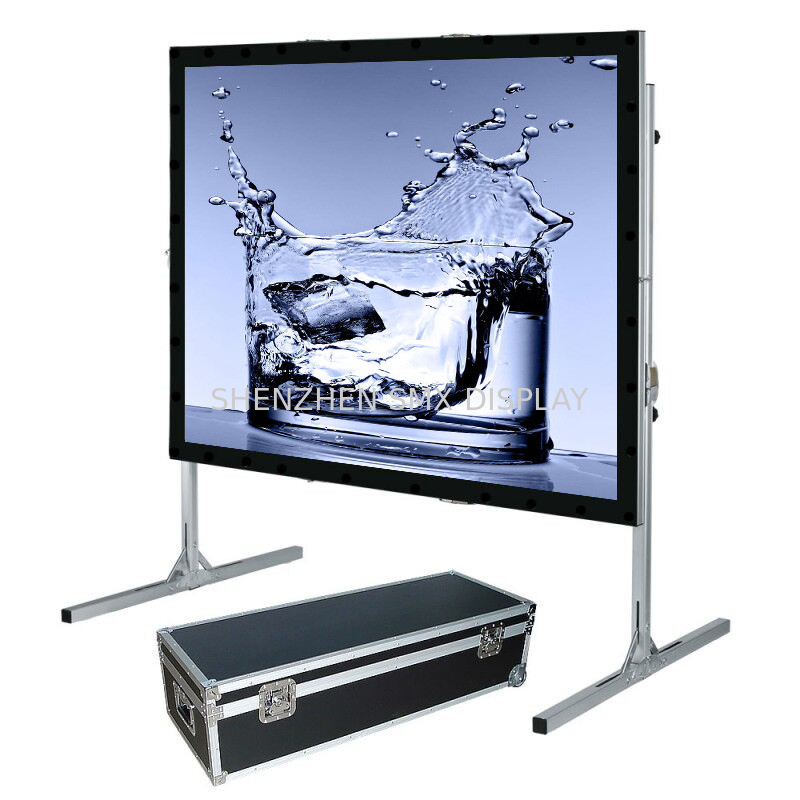 16:9 Outdoor Movie Fast Fold Projection Screen Portable With Aluminium Frame