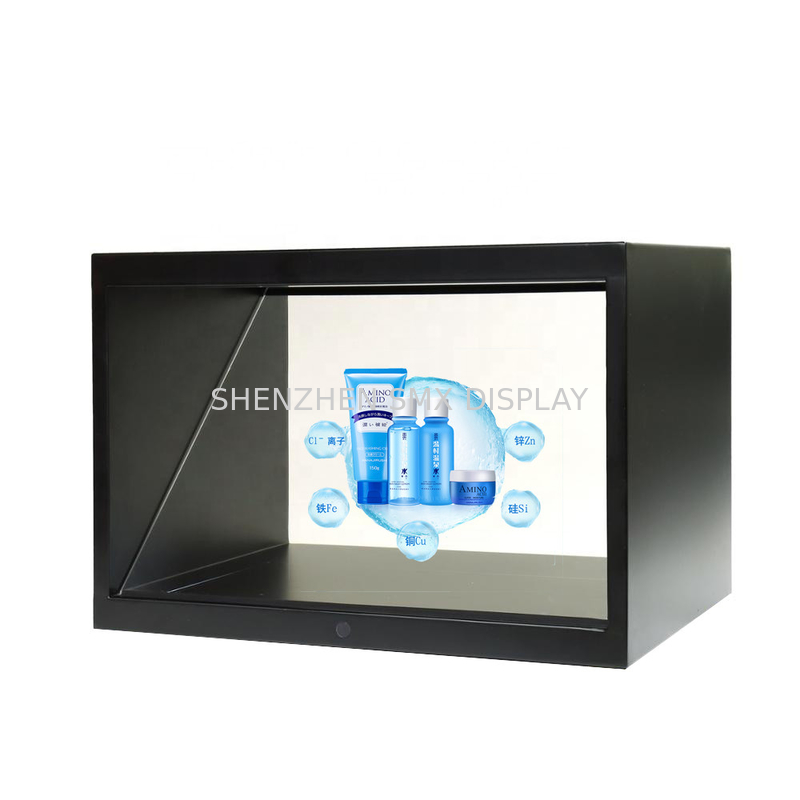 180 Degree Holographic Showcase 3D Pyramid Hologram Display For Advertising