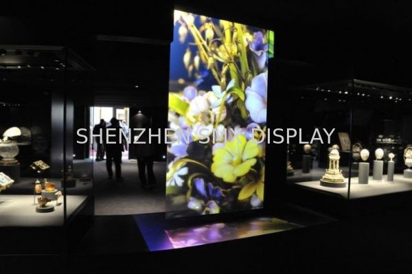 HD Holographic Rear Projection Window Film Transparent See Through Windon Display