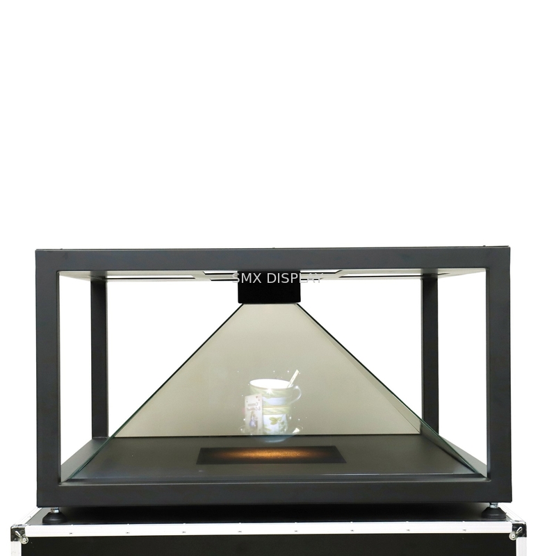 Outdoor 120X120cm Pyramid Hologram Glass Display 350cd/M2 Holo Box