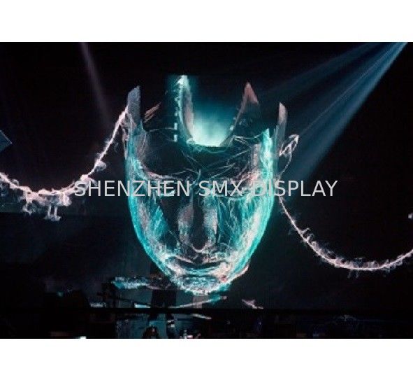 Mesh Projector Holographic 3D Screen Transparent Flexible For Event