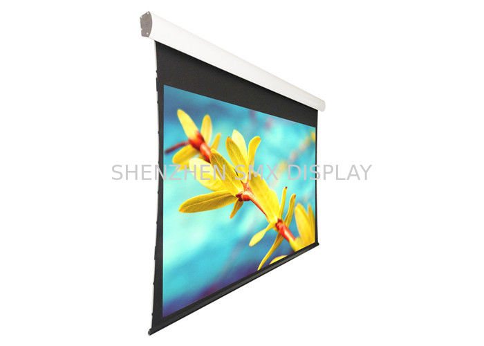Custom 16/9  Tab Tensioned Motorized Screen with HD Flexible White for Luxury Cinema