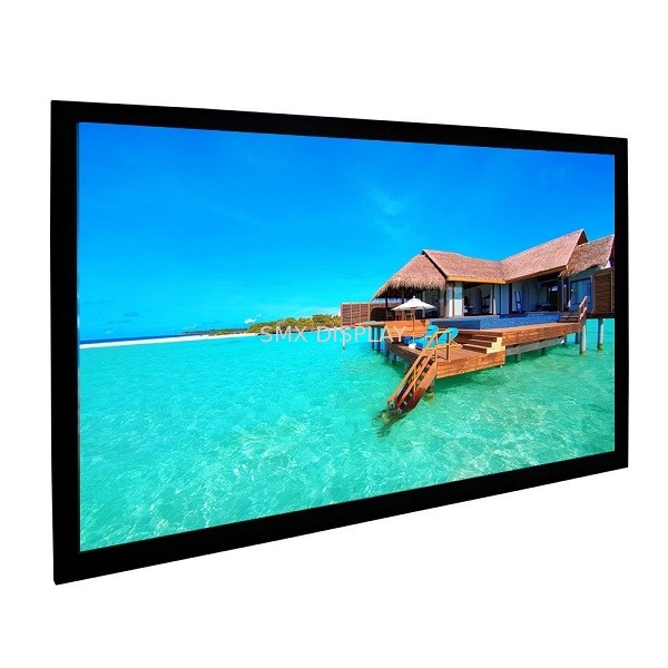 Custom 92 Inch Fixed Projector Screen For Digital Cinemas Aluminum Frame