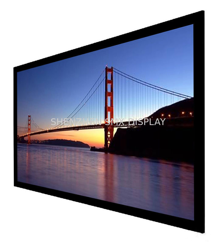 HD black velvet  Wall Mount Fixed Frame Screen For Home  , High Contrast Grey Screen