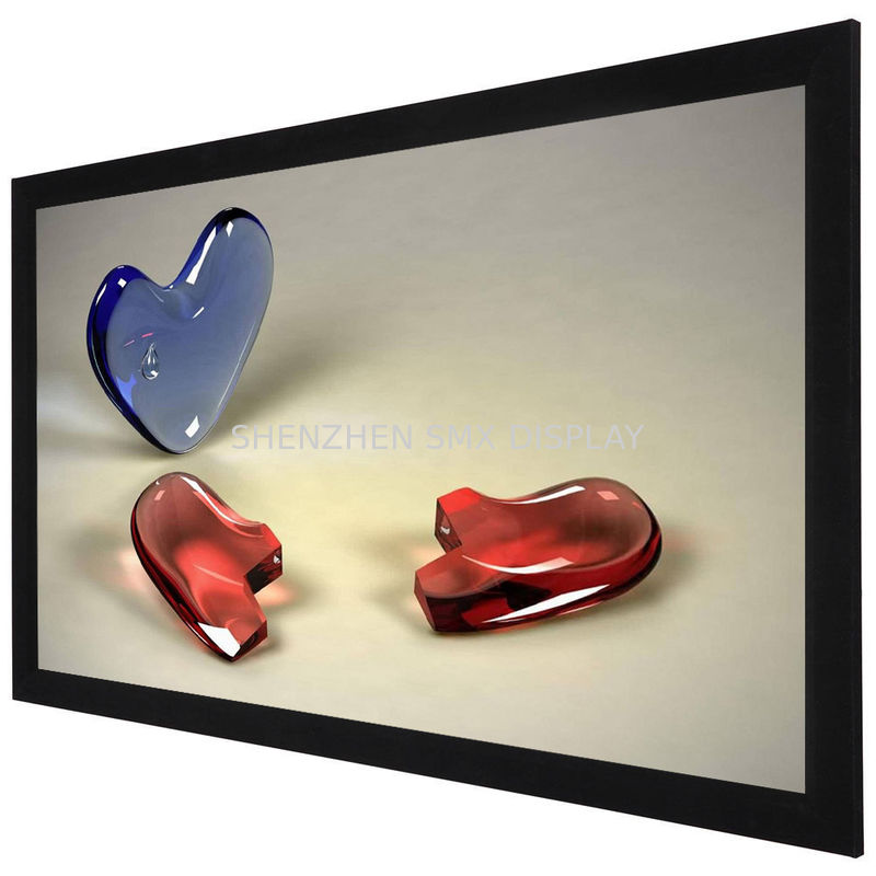 133 Inch Silver Fixed Frame Screen , 3D Home & Movie Projection Screen  Aluminum frame