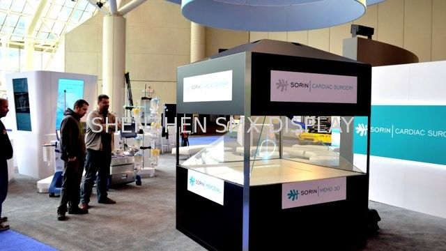 240x240cm 360 Degree Holographic Display , Holo Showcase for Exhibition and Advertisement