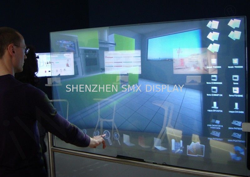 OEM Interactive Touch Foil on glass , transparent rear projection film USB 2.0 Interface