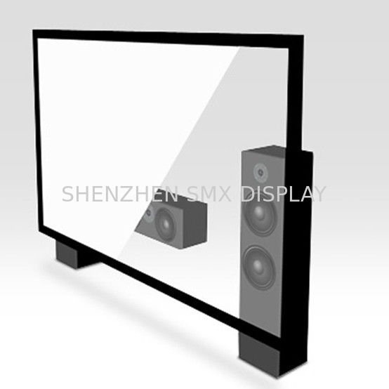 Transparent Stage Fixed Frame Screen 2350mm x 1320mm With Bracket , Wall Mounted