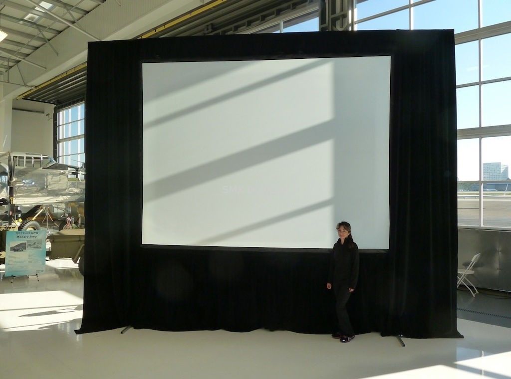 Portable Outdoor Fast Fold Projection Screen 350inch With Front Rear ...