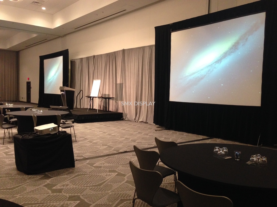 200 Inch Large Portable Outdoor Fast Fold Projection Screen Front Rear