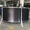 Wide View Circular Projection Screen Aluminum Frame With Black Velvet Border