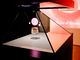 Luxury Showcase , 42 Inch Hologram Pyramid 3D Display Box with Adjustable LED Light