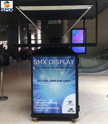 quality 4 Sided Pyramid holographic 3d display Units for POS Advertising factory