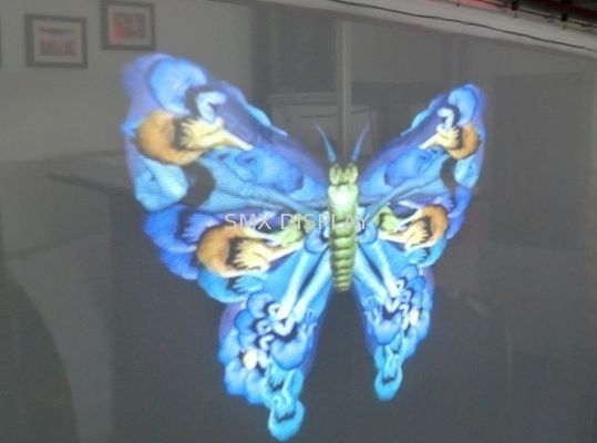 Quality White Grey 3d Holographic Film Net Screen Up To 10x50m Front Rear Projection factory