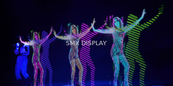 quality 3D Virtual Holographic Projection System 5x6 meter , Stage Artist holography for Event factory
