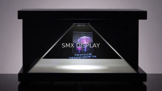 Quality Floating holographic picture quality 3D Hologram Pyramid Display Showcase 3 Side factory