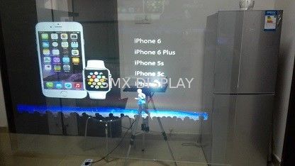 Quality Self Adhesive Rear Projection Window Film / Transparent Holographic Film Outdoor factory